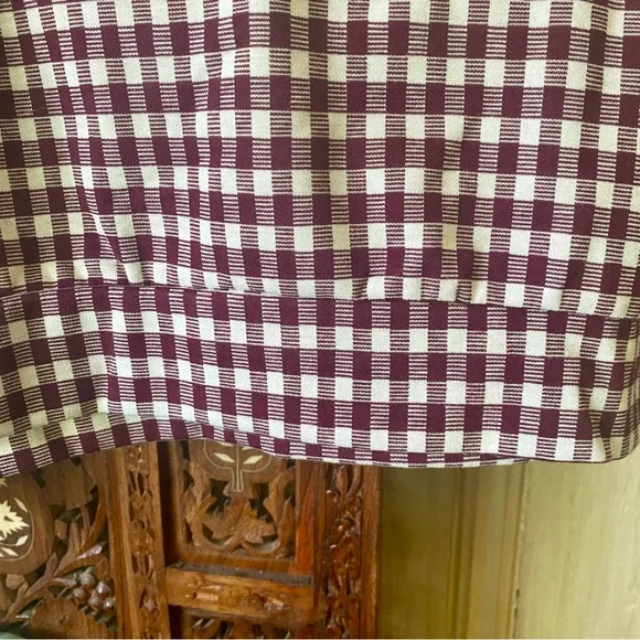 LOU AND GREY BIRDSEYE GINGHAM PONTE SWEATSHIRT IN PLUM KISS SIZE LARGE - Picture 7 of 9